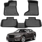 All Weather Rubber Car Floor Mats Compatible with 2011-2023 Chrysler 300 AWD(Not for RWD) & 2011-2022 Dodge Charger, Full Set Includes 1st and 2nd Rows Maximum Coverage, Laser Measured, Non Slip - size: 2011-2023 300/Charger