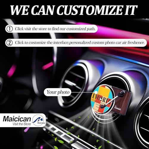 Maicican 12PCS Customizable Car Air Freshener Vent Clip, Pop Singer Album Cover Record Player Shape, Music Lover Gifts. (customization) - style: customization