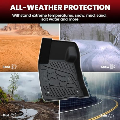 LASFIT Floor Mats and Cargo Mat for 2021-2026 Ford Bronco Sport Carpet Floor, Rear Bump in The Cargo Area, All Weather TPE SUV Floor Liners Cargo Area Custom Fit Trunk Mat - style: 4) Bronco Sport| 21-25 | Combo Set Carpet Floor