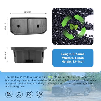 2026 RAV4 Cup Holder Console Tray, for Toyota RAV4 (LE/SE/XLE Premium/Woodland/XSE/Limited/GR Sport), Waterproof &Sturdy Cup Holder Insert 2026 RAV4 Accessories - color: Black-h