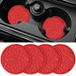 Car Coasters for Cup Holders [4 Pack] - 2.75In Silicone Auto Mug Mats - Universal Non-Slip Recessed Car Interior AccessoriesRed - color: 4 Pack-red