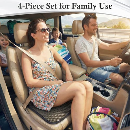 4 Pcs Summer 3D Air Mesh Seat Cushion Cool Pad,Universal Breathable Cooling Cushions Seats for SUV Truck Van Pickup Office Chair Home Wheelchairs,17.75" x 17.75"