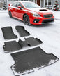 DrCarNow All-Weather Car Floor Mats Compatible with Subaru WRX 2022 2023 2024 2025 2026 Trunk Liner, Anti-Slip TPE Waterproof Heavy-Duty Black Full-Season Protection