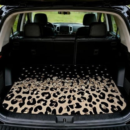 Car Trunk Mat - Universal Size 29" x 39", Leopard Print Pattern Cargo Liner, Car Accessory for SUVs/Sedan/Wagons, Durable Protective Mat, Trunk Liner for Families/Travel Enthusiasts - style: Leopard Print-9