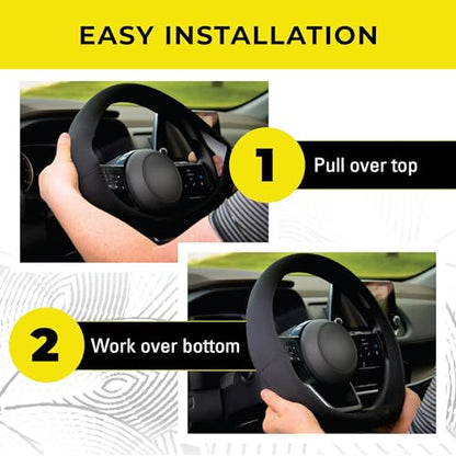 Body Glove 22-1-97505-9 Smoothie Steering Wheel Cover, Easy Installation, Hyperflex Core Technology, Fits Most Vehicles