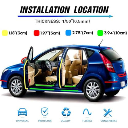 ToLanbbt Car Door Edge Guard Invisible Automotive Door Sill Guard Protectors Anti-Scratch Adhesive Tape Waterproof Strips for Car Door Edge Protection (33Ft x 2.75", Transparent) - size: 33Ft x 2.75"
