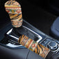 AFPANQZ Car Gear Shift Knob Cover + Hand Brake Sleeve Covers Knob Cover Cloth Sleeves Aztec Tiger Pattern Machine Washable Polyester Fabric Car Decoration 2 PCS Set - color: Aztec Tiger Pattern