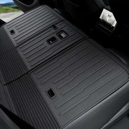 Cargo Mat for 2025 2026 Tesla Model Y Juniper Accessories (Not fit Standard), Full Coverage All Weather Trunk Cargo Liner with Backrest Protectors for Model Y 5 Seats