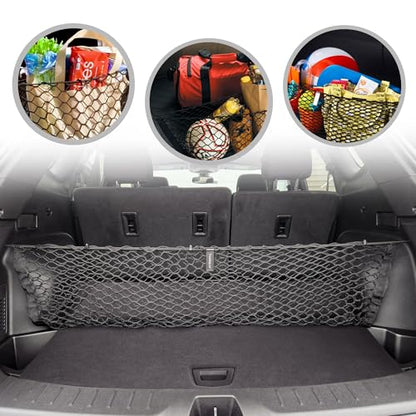 Envelope Style Automotive Elastic Trunk Middle Mesh Cargo Net for Chevrolet Blazer (RS) - Premium Trunk Organizer and Storage - Luggage Net for Crossover- Car Organizer for Chevrolet Blazer