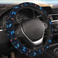 Fancy Butterflies Elastic Steering Wheel Cover Non-Slip Breathable Steering Wheel Protector Fit Auto, SUVs, Truck - color: Fancy Butterflies