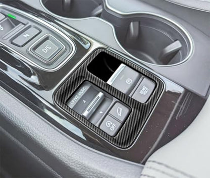 Electronic Handbrake Panel Cover Compatible with Honda New Passport 2026 2027 Gear Shift Panel Cover Interior Car Accessories ABS 1PCS(Carbon Fiber Style) - color: Carbon Fiber Style