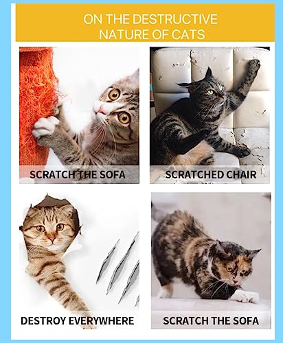 Cat Scratch Furniture Protector: Cat Anti Scratch Tape - Door Protector from Dog Scratching - Clear Training Self Adhesive Tape for Carpet, Sofa, Couch, Door(Transparent, 17.72" x 9.8FT) - size: 17.72" x 9.8FT
