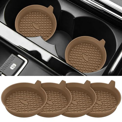 ME.FAN Car Cup Holder Coasters [4 Pack] Silicone Cups Mats, Automotive Universal Non-Slip Recessed Interior Accessories Coffee - color: 4pack-coffee