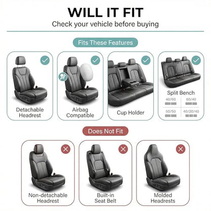 Automotive Seat Covers Green Universal Fit Combo Set with Steering Wheel Cover and Seat Belt Pad fits most Cars, SUVs, and Trucks (Airbag Compatible and Split Bench) FH Group FB030GREEN-COMBO - color: Green