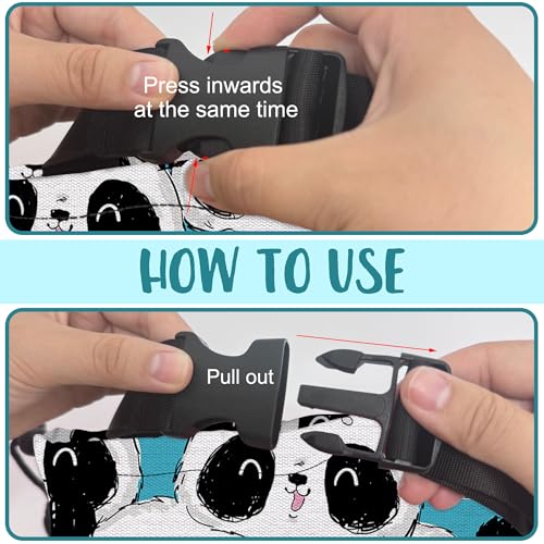 Car Garbage Bag Cute Panda Hanging Canvas Car Trash Bag Waterproof Drawstring Car Back Seat Organizer for Car Back Front Seat Console with Adjustable Buckle - color: Cute Panda