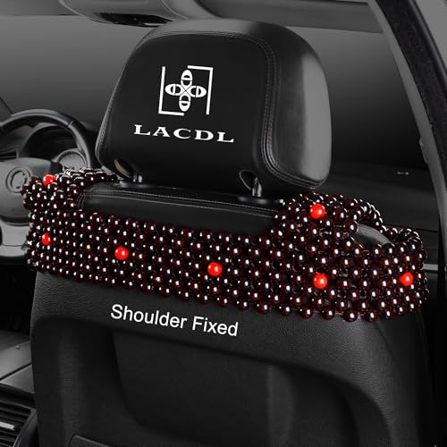Beaded Car Seat Covers for Cars, Cooling Bead Seat Cover for Trucks & SUVs - Auto Ventilated Seat Cooler Pad, Natural Wood Breathable Beads - Sweat Protector for Summer, Stars