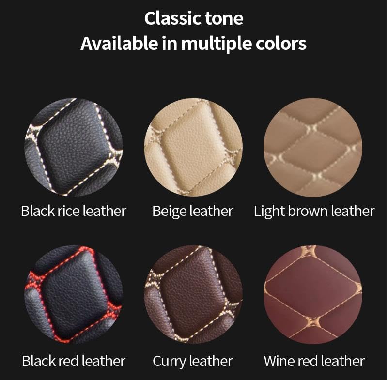 Custom Car Cargo Mat Car Boot Liner Waterproof Anti-Slip All Weather Protection Leather Material, Compatible with 99% Car Model Trunk Carpet Liners (red Wine) - color: red wine