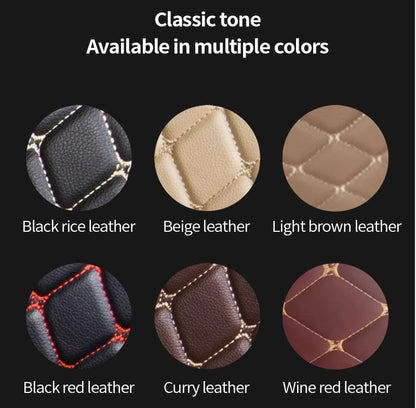 Custom Car Cargo Mat Car Boot Liner Waterproof Anti-Slip All Weather Protection Leather Material, Compatible with 99% Car Model Trunk Carpet Liners (Bown) - color: bown