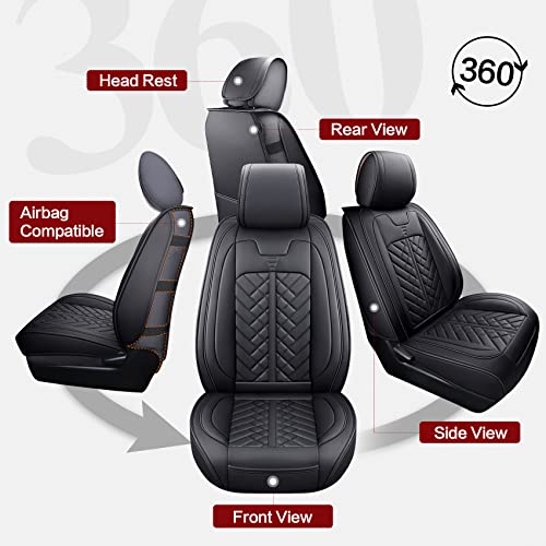 Tomatoman Tacoma Car Seat Covers Compatible with Toyota Tacoma Truck 2005-2024 2025 2026 Access Crew Double Cab TRD Sport Offroad Limited SR5 V6 Cushions(Full Set/Black) - color: Full Set/Black