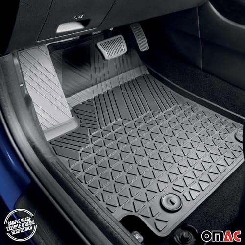OMAC Floor Mats for Hyundai Tucson 2016-2018 Car Mats All Weather 3D Custom Fit Rubber Mat Waterproof Odorless TPE Floor Liners Laser Measured Non-Slip (Black)