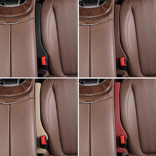 2 Pack Car Seat Gap Filler, Universal Fit Car Seat Gap Plug to Fill The Gap Between Seat and Console, Car SUV Truck Accessories Interior Fit Organizer Stop Cellphone Wallet Keys Coins from Dropping - color: Black