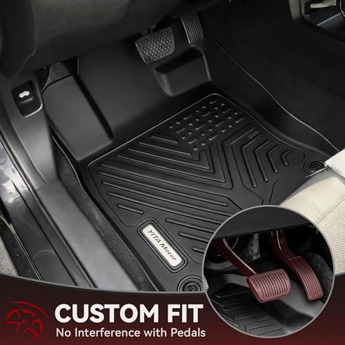 YITAMOTOR Floor Mats & Cargo Mats Fit for 2016-2021 Honda Civic Sedan (Not for Hatchback/Coupe), TPE All Weather Floor Liner for Honda Civic, 1st & 2nd Rows, Black - style: 16-21 civic 1st&2rd