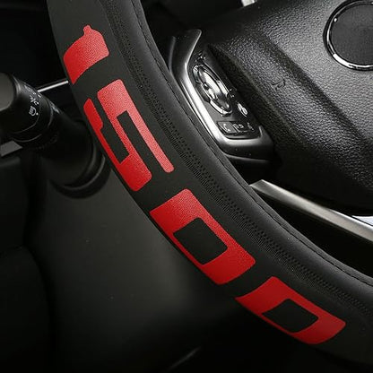 Microfiber Leather Steering Wheel Cover fit Dodge Ram 1500 Chevy Silverado GMC Sierra 1500 Accessories 15-16.5Inch - color: COVER-1500