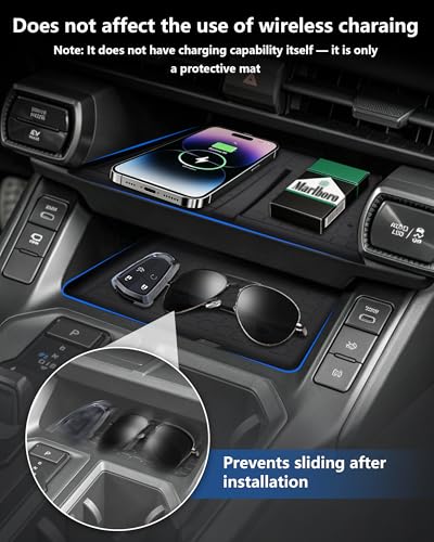 3PCS for 2026 Toyota RAV4 Accessories, for Center Console Cover Pad & Cup Holder & Wireless Charging Mat, Non-Slip Silicone Interior Liner Set to Prevent Scratches, Spills, Noise, Not for Limited - size: 3PC For RAV4 2026