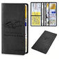 Leather Car Registration and Insurance Card Holder, Car Document Holder for Cards License with Magnetic Shut (Black, large) - color: Large Black