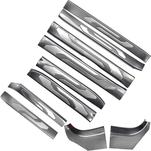 10 Pcs Car Door Sill Protector for 2016-2023 Toyota Tacoma Double & Crew Cab - Premium Stainless Steel & ABS Plastic Door Entry Guards for Tacoma - Easy Install, Scratch Resistant, Waterproof