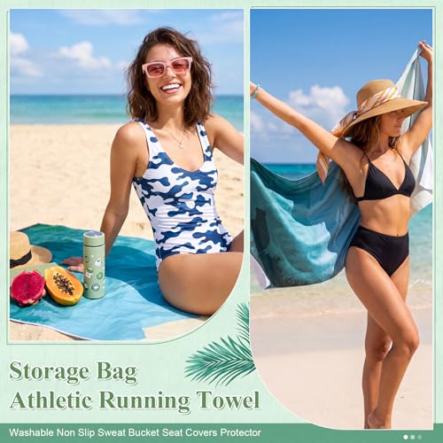2 Pack Car Seat Towel Covers, 63 x 32 Universal Non Slip Microfiber Sweat Protector for Gym Running Swimming Yoga, Washable Bucket Seat Covers for Cars Trucks SUVs(Mountain Bear) - style: Mountain Bear