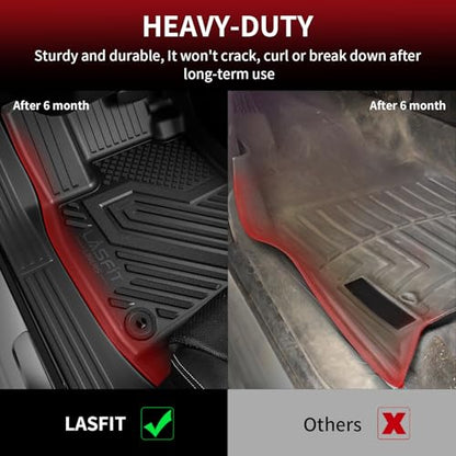 LASFIT Floor Mats & Trunk Mat for Honda Accord Sedan 2026 2025 2024 2023 (Gasoline & Hybrid), All Weather TPE Floor Liners 1st & 2nd Row & Cargo Mat Full Set, Black - style: 3）For Honda Accord | 2023-2026 | Full Set