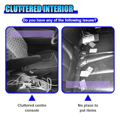 Mini Car Trash Can - Leak-Proof Hanging Car Garbage Can Auto Trash Bag Organizer - Small Garbage Bin Container Vehicle Glove Box Storage Accessories for Cars Home Office (GloveBox)