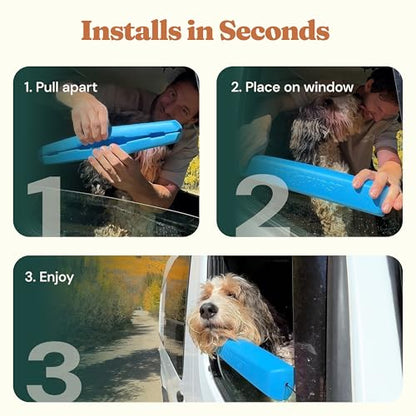 Whiffie Cushion™ - Patented Dog Car Window Chin Rest - Premium XL EXTRALIGHT® Foam, Universal Fit, Waterproof & Easy-Clean - Handcrafted in Canada - 15.5", Baja Blue - color: Baja Blue, size: 2x Pack