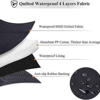 Front Dog Seat Covers, Waterproof Front Seat Car Cover,Dog Car Seat Cover with Side Flaps, Waterproof & Nonslip Dog Seat Coverfor Cars, Trucks, SUVs, Jeep.(Black)