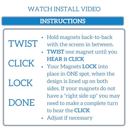 Screen Door Magnets Double Sided – Keep People, Kids, and Dogs from Running into a Screen Door. Saver - Robbins Aria Butterfly - color: Butterfly Blue