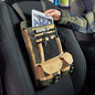 High Road Cotton Canvas Front Seat Organizer with Tablet and File Compartments, 9-pocket Car Office Passenger Seat Organizer - size: 9-pocket