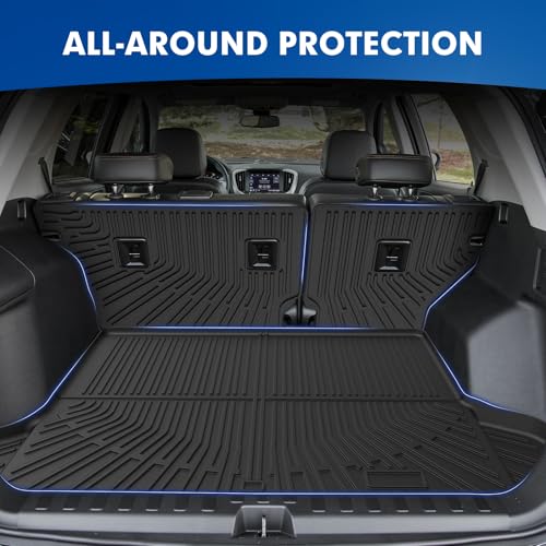 Mixsuper Cargo Liner for Chevrolet/Chevy Equinox 2018-2024, All Weather Trunk Mat Backrest Mat TPE Back Seat Cover Protector for Equinox Accessories - size: 18-24 |Equinox| Cargo & Backrest Mat