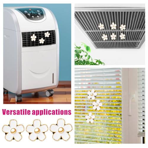 6 Pcs White Daisy Flower Air Freshener Outlet Clip Cars Conditioning Perfume Clips Charm Car Interior Decor Accessories for Women Girls Mothers Gifts for Mom Wife