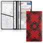 linqin Car Registration and Insurance Card Holder, Black Red Glove Box Organizer Card Document Wallet - color: Black Red