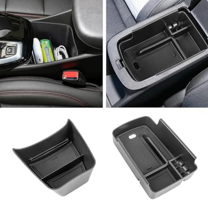 Center Console Organizer Compatible with 2024 2025 2026 Chevy Trax Armrest Storage Box and Center Console Middle Storage Tray Insert Secondary Interior Accessories