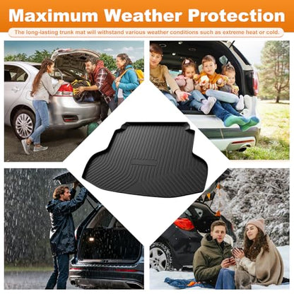 Trunk Liner for 2016-2021 Honda Civic 3D Custom Fit All-Weather TPE Material Waterproof Car Cargo Liner Mat, Black - color: 2016-2021 Honda Civic