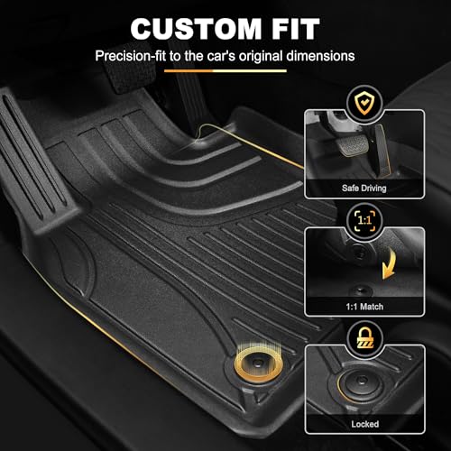 Floor Mats Fit for 2024-2026 Mazda CX-90 & CX-90 PHEV 7 Seats All Weather CX90 Accessories - style: 2)24-25 CX-90 Floor Mats