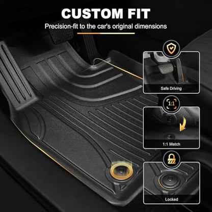 Floor Mats Fit for 2024-2026 Mazda CX-90 & CX-90 PHEV 7 Seats All Weather CX90 Accessories - style: 2)24-25 CX-90 Floor Mats