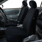 FH Group Stylish Full Set Car Set Covers Front Set and Rear Split Function, Airbag Compatible – Universal Fit for Cars Trucks & SUVs (Solid Black) - color: Black
