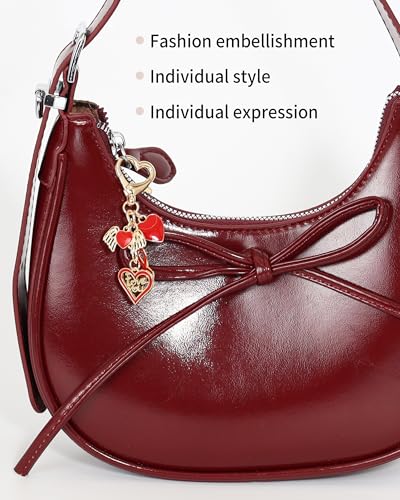 Key Chain Purse Charms - Bag Charms Keychain for Handbag, Car Keychain Wallet Accessories for Women - color: Angle Heart