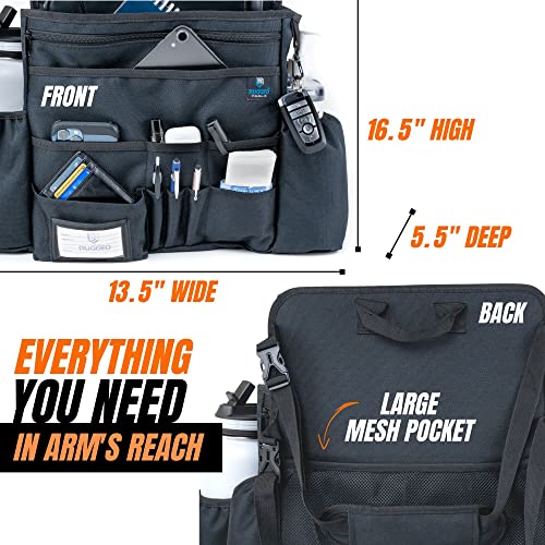 Car Seat Organizer - Front Seat Organizer for Passenger Seat - Car Office For Work Truck, Police, Business, and Law Enforcement - Over the Seat Storage File Organizer for Truck Cab
