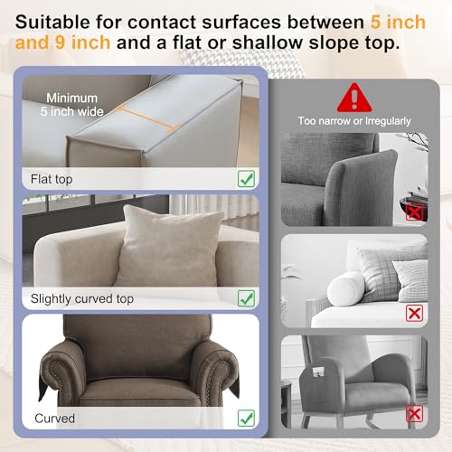 Couch Cup Holder Tray - Large Silicone Couch Arm Tray with Couch Arm Cup Holder, Side Pockets, Sofa Armrest Tray, Recliner Arm Caddy, Remote Holder for Couch, Slate Gray - color: Slate Gray