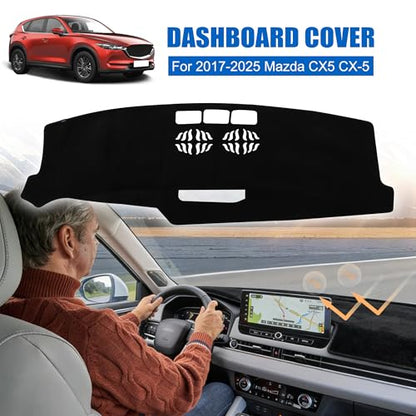 YYCKE Dash Cover Mat Custom Fit for 2017-2024 2025 2026 Mazda CX5 Accessories Dashboard Pad Carpet Protector - size: Mazda CX5 2017-2026