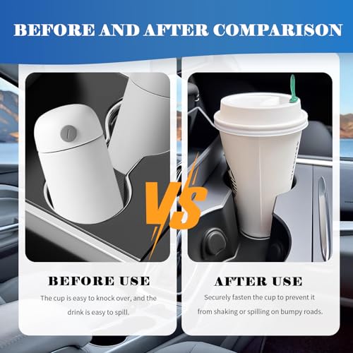 6PCS Upgraded Car Cup Holder Insert,Self-Adhesive Silicone Cup Holder Inserts for Car for Firmly Fixing Water Cups,Universal Anti-Slip Cars Cupholder Insert Cars Accessories